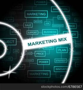 Marketing Mix Indicating Email Lists And Media