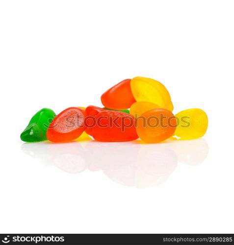 Marmalade candy isolated over white.