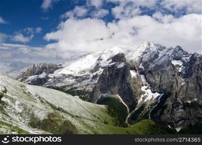 Marmolada, mountain, Dolomites, Italy.