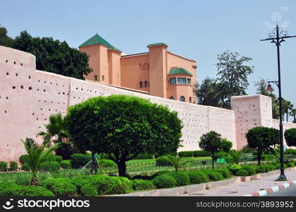marrakech city morocco defensive walls landmark architecture