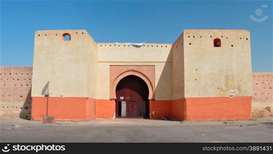 marrakech city morocco Gate of Bab Doukkala landmark architecture
