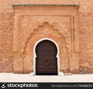 marrakech city morocco Koutoubia Mosque landmark door architecture