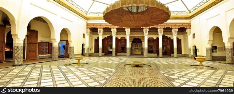 marrakech city morocco palace landmark interior architecture