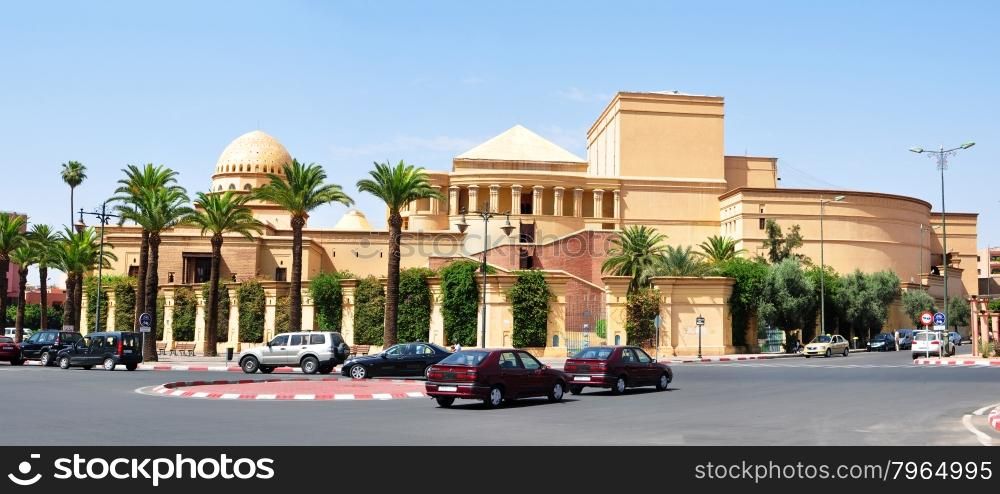 Marrakech city Morocco Royal Theatre landmark architecture