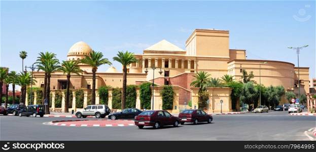 Marrakech city Morocco Royal Theatre landmark architecture