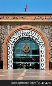 Marrakech city Morocco train station landmark architecture