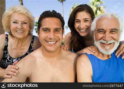 Married Couple with Parents on Vacation