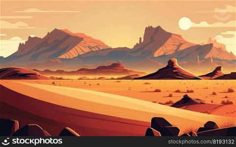 mars landscape red desert surface. planet sky, sand view, background mountain, ground rock, scenery stone mars landscape red desert surface ai generated illustration. mars landscape red desert surface ai generated