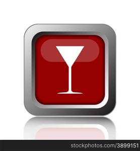 Martini glass icon. Internet button on white background
