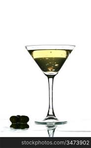 martini splash on white bar background