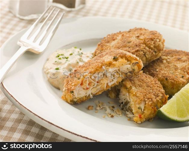 Maryland Crab Cakes with Curry Mayonnaise