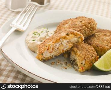 Maryland Crab Cakes with Curry Mayonnaise