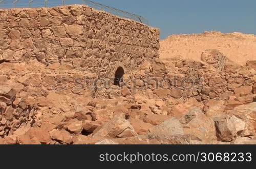 Masada - ancient fortress at the south-western coast of the Dead Sea in Israel