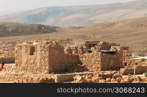 Masada - ancient fortress at the south-western coast of the Dead Sea in Israel