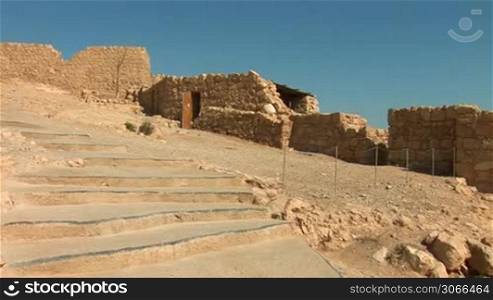 Masada stage ( ancient fortress at the south-western coast of the Dead Sea in Israel)