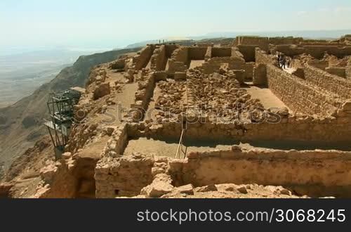 Masada top ( ancient fortress at the south-western coast of the Dead Sea in Israel)