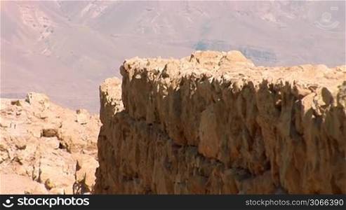Masada walls (ancient fortress at the south-western coast of the Dead Sea in Israel)
