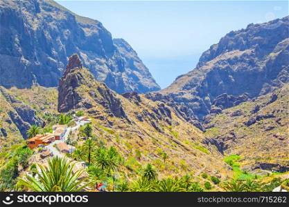 Masca Gorge and small mountain village of the same name, Tenerife, Canaries