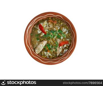 mashhurda - Uzbek soup with moong dal