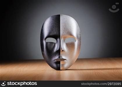 Mask against the dark background