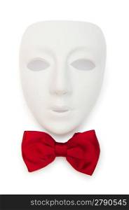 Masks and bow ties isolated on the white