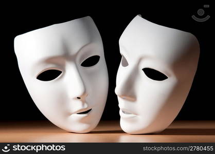 Masks with theatre concept