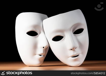 Masks with theatre concept