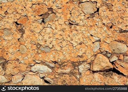Masonry stone wall ancient concrete texture background