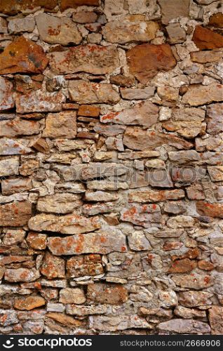 Masonry stone wall texture, old Spain ancient architecture detail