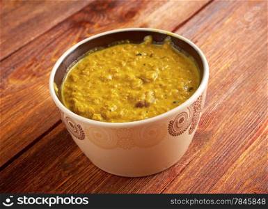 Masoor Dal - red lentils curry , indian dish