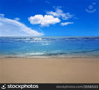 Maspalomas Playa del Ingles beach sand and blue sky in Gran Canaria