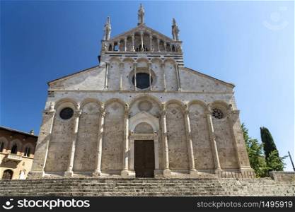 Massa Marittima, Grosseto, Tuscany, Italy: exterior of the medieval cathedral (Duomo)
