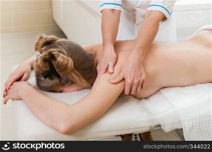 massage women in a modern beauty salon