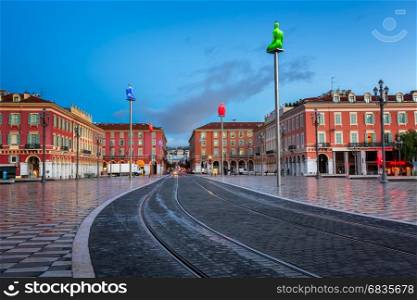 Massena Place in the Morning, Nice, France