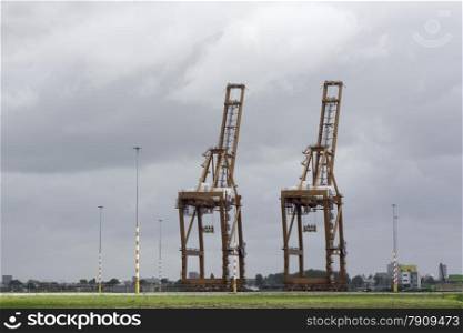 Massive crane in harbour