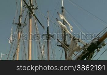 Mast of old sailing ship