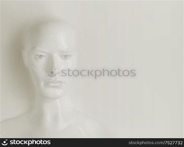 Masterpiece - plaster sculpture of a young woman