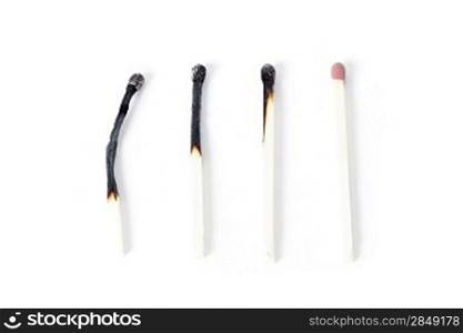 Matches showing a process of life