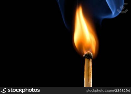 matchstick flame and smoke