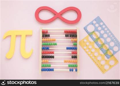 math rulers supplies with science symbols abacus