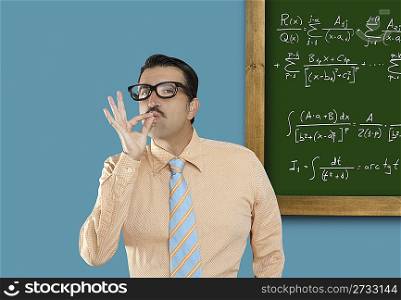 mathematical formula genius nerd geek easy resolve positive gesture