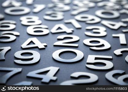 Mathematics background made with solid numbers - Closeup view. Mathematics background made with solid numbers
