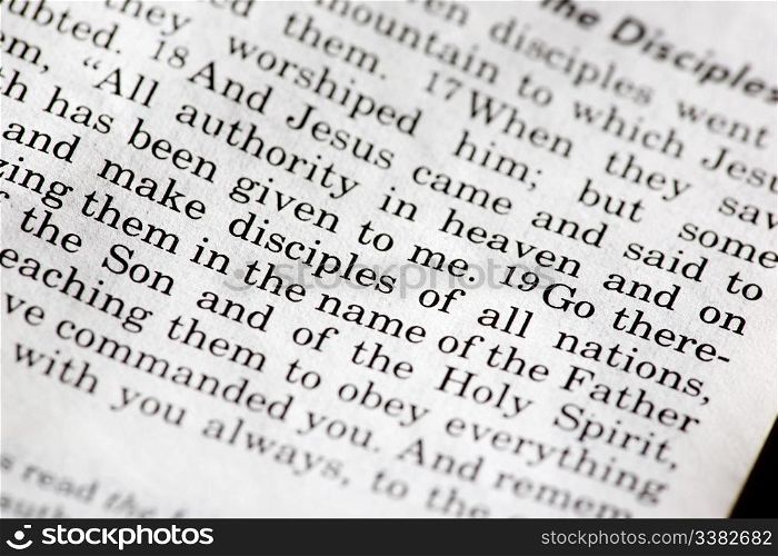 Mathew 28:19 - A popular passage in the Christian New Testament