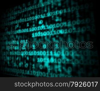 Matrix Code Copyspace Showing Digital Numbers Programming Background