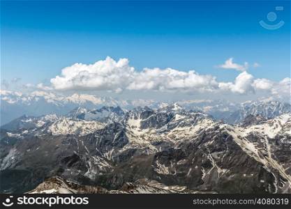 Matterhorn Mountain Range with Cloudscape at Zermatt, Switzerland