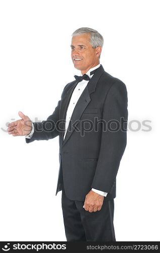 Mature Adult Male Wearing Tuxedo