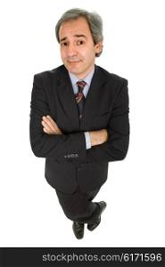 mature business man full body isolated on white