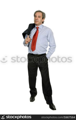 mature business man isolated on white background