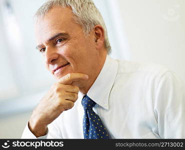 mature businessman thinking