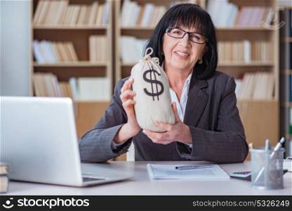 Mature businesswoman working in the office